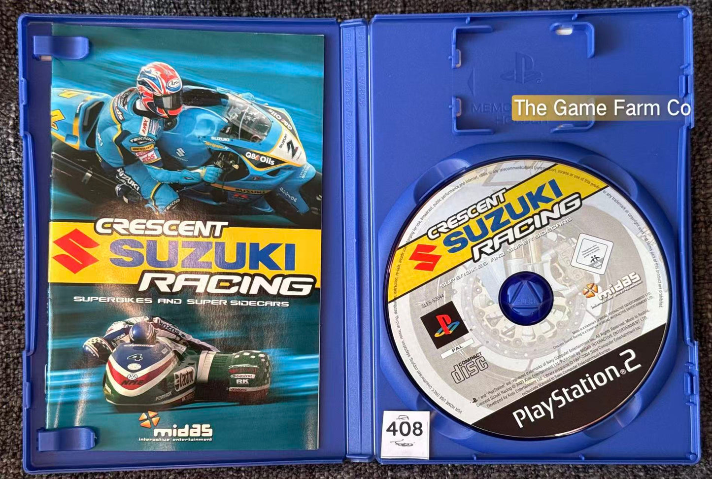 Crescent Suzuki Racing PS2 Physical Game CIB PAL Tested
