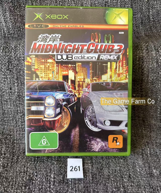 Midnight Club 3 DUB Edition Remix Game Microsoft Xbox Original
