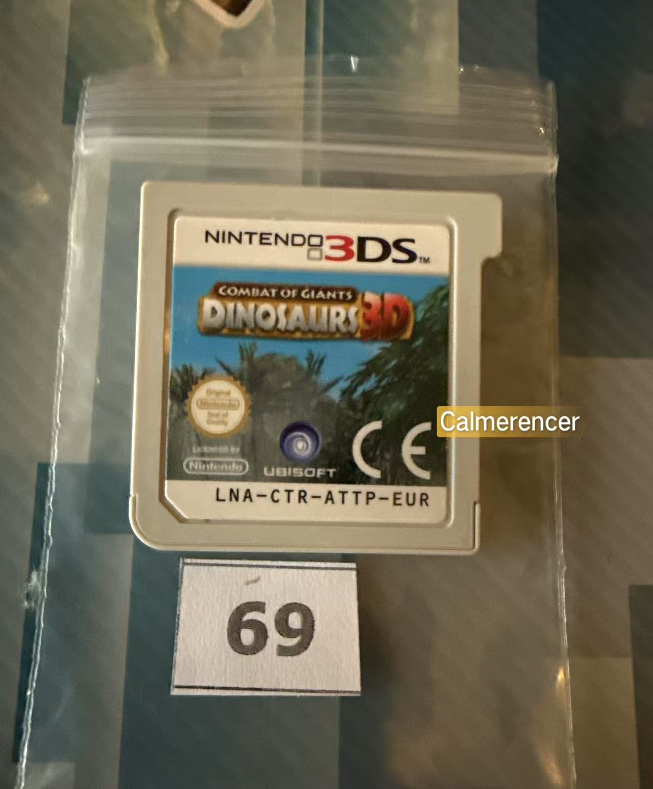 Combat Of Giant Dinosaurs 3D Game - No case Nintendo 3DS