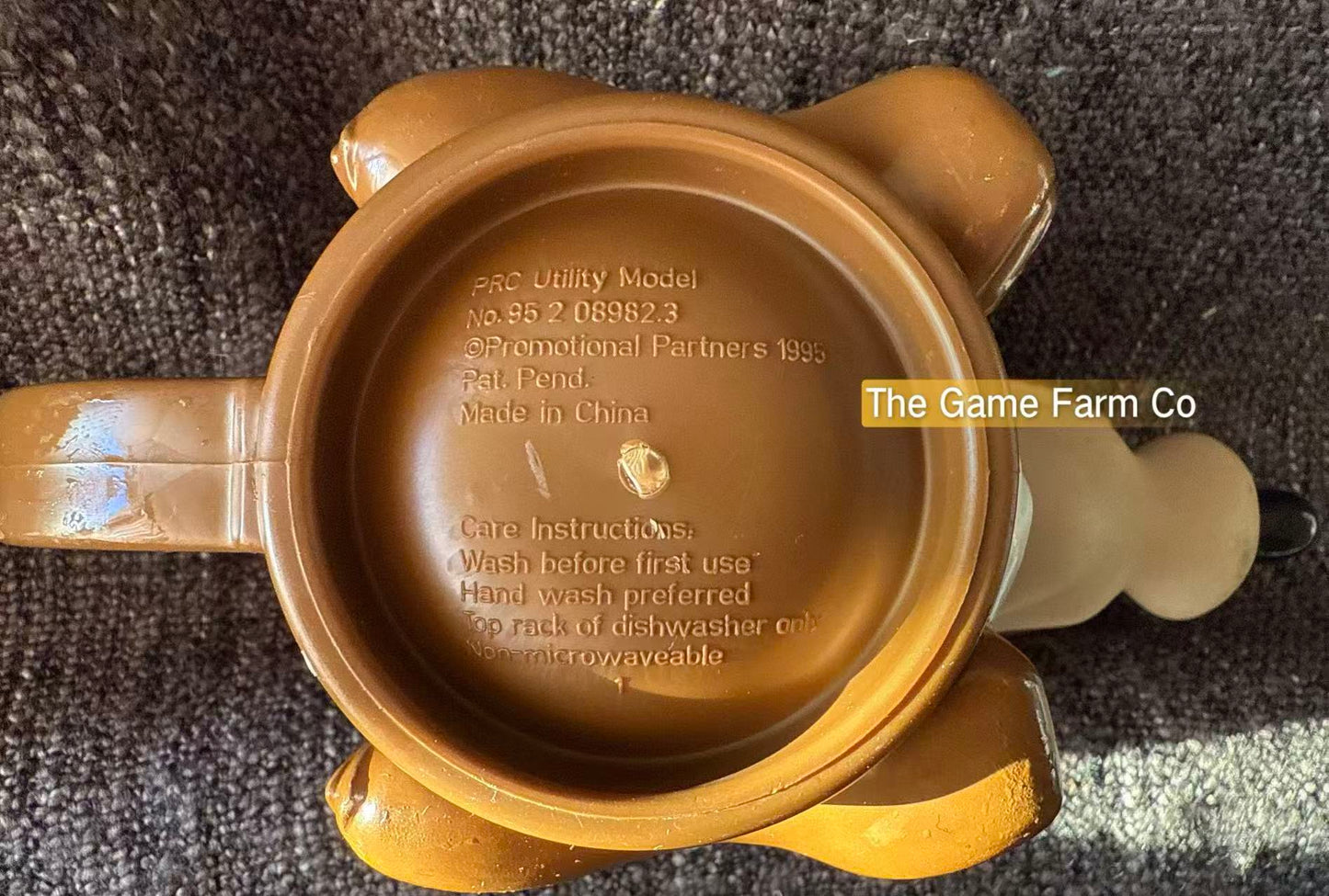 Vintage 1995 Looney Tunes Wile E. Coyote 3D Plastic Collector’s Mug – Warner Bros Animation Memorabilia