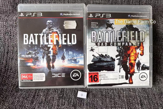 Battlefield 2 Bad company + Battlefield 3 Games - PS3 - Sony Playstation 3