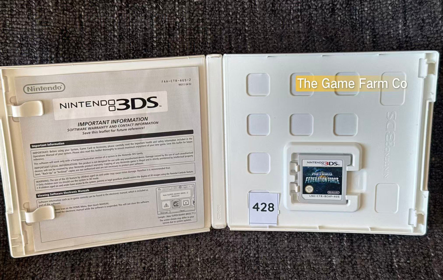Metroid Prime Federation Force Nintendo 3DS Physical Game Cartridge PAL Tested Used