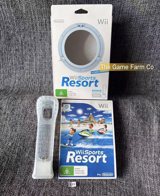 Wii Sports Resort  Boxed with Motion Plus Adapter + sleeve - Nintendo Wii game