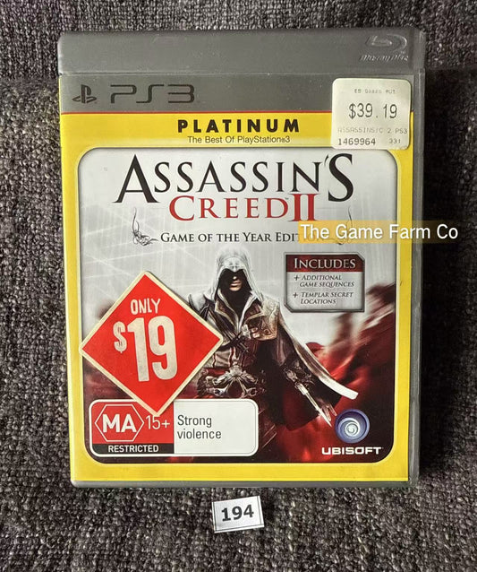 Assassins Creed ll 2 Game - PS3 - Sony Playstation 3