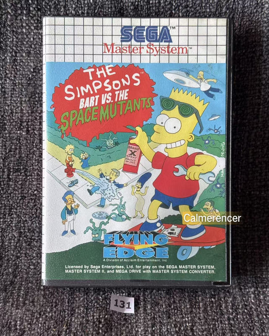 The Simpsons Bart Vs. The Space Mutants Game - Sega Master System