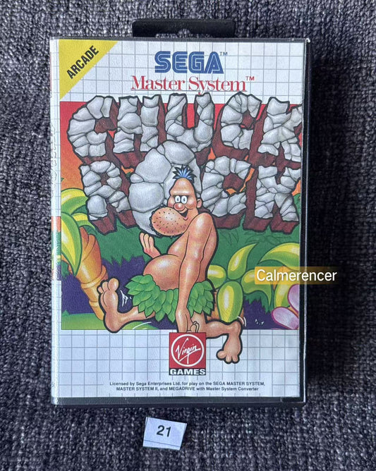 Chuck Rock Game - No manual Sega Master System