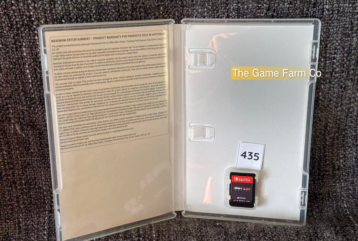 Hot Lap Racing Nintendo Switch Physical Game Cartridge PAL Tested Used