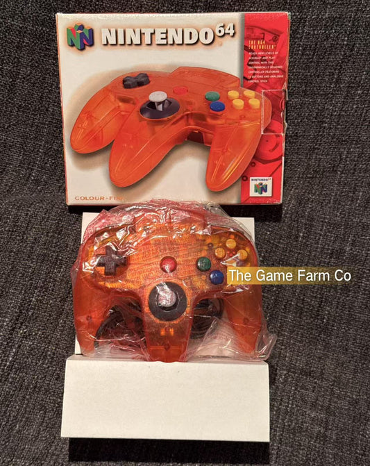 All Genuine boxed Fire Orange N64 controller in excellent condition (Nintendo)