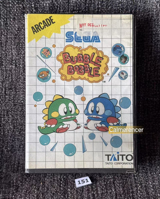 Bubble Bobble Game - No manual Sega Master System