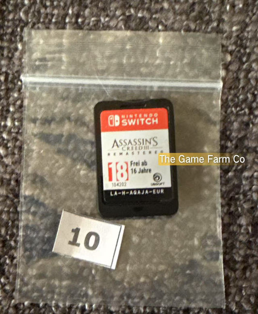 Assassins Creed 3 Remastered Switch Game loose (No Case) - Nintendo Switch