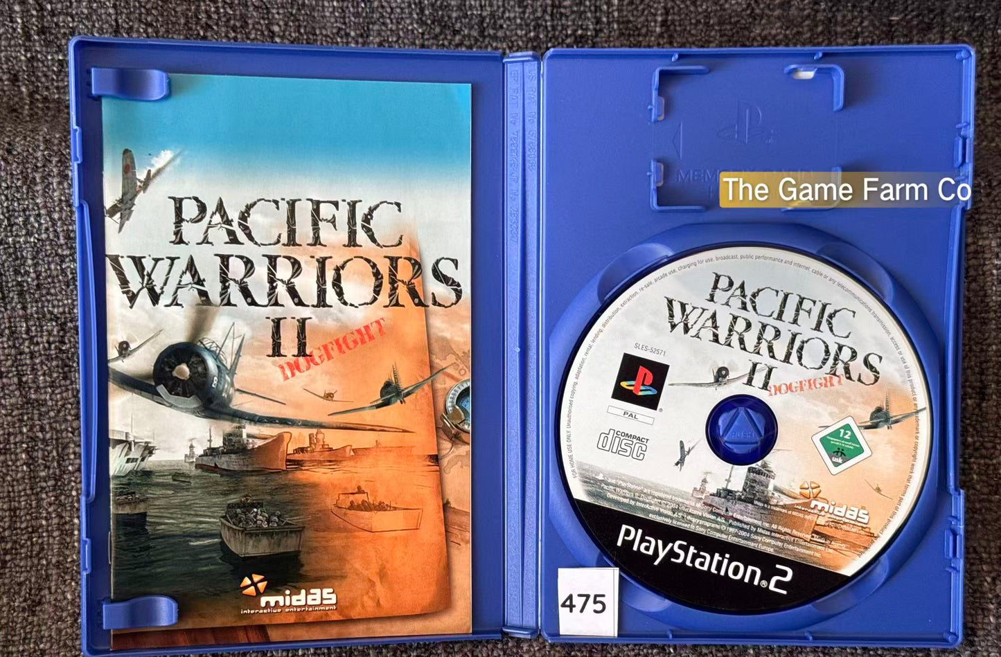 Pacific Warriors II Dogfight PS2 Physical Game CIB PAL Tested Used Great Condition
