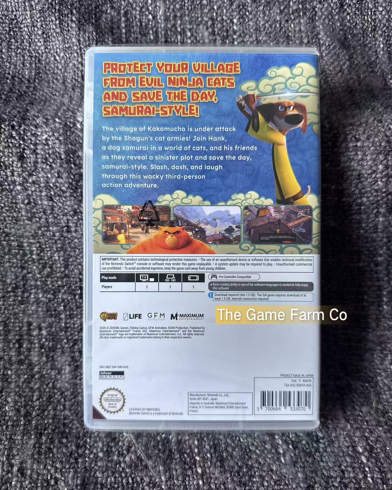 Samurai Academy: Paws of Fury (Nintendo Switch) Brand New & sealed Physical Cartridge PAL