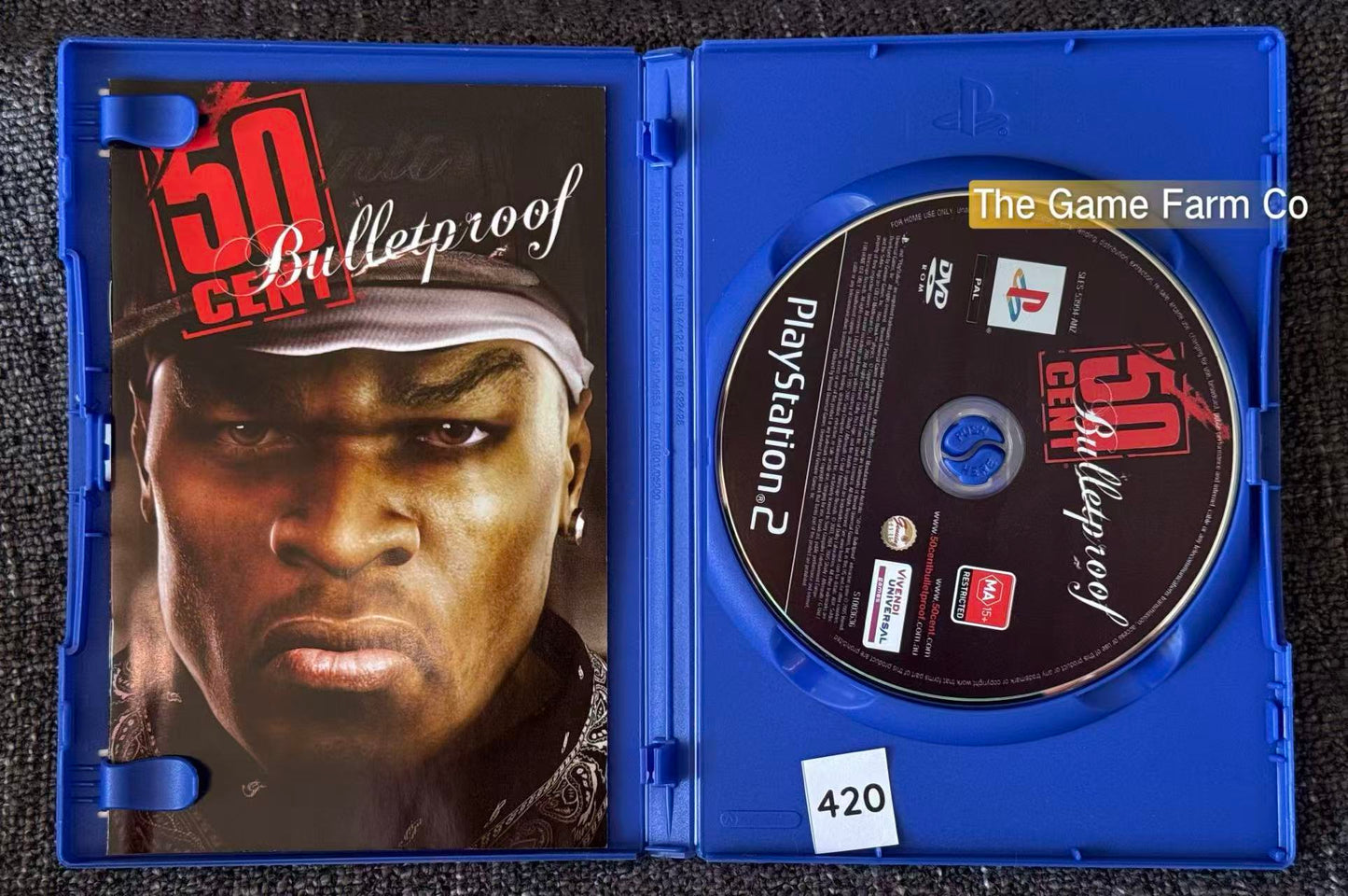 50 Cent Bulletproof PS2 Physical Game CIB PAL Tested Used