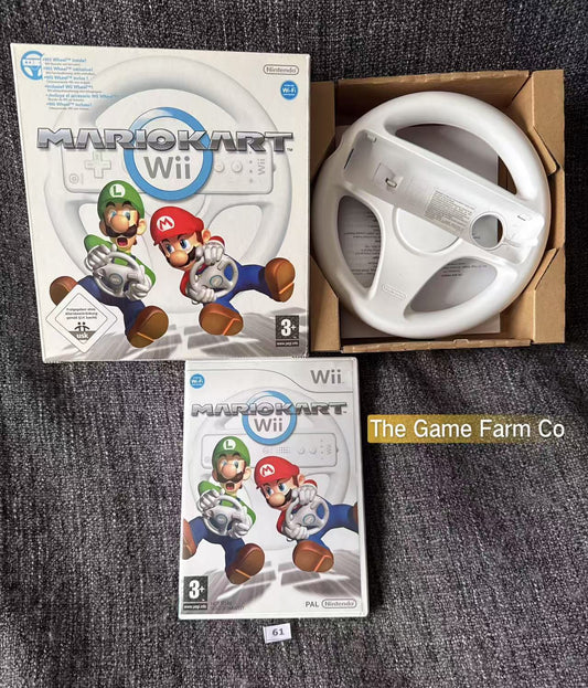 Mario Kart Game & Wheel bundle boxed - Nintendo Wii - Pal Version