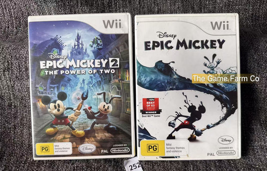 Epic Mickey 1 & 2 -  Nintendo Wii game