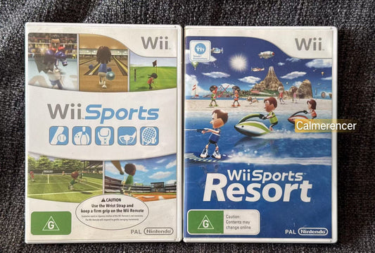 Wii Sports Resort + Wii Sports  - Nintendo Wii games