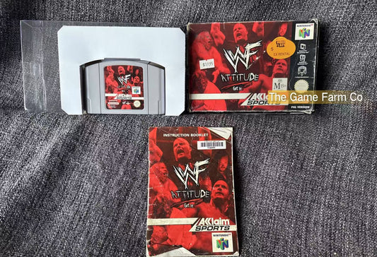 WWF Attitude Game Boxed - Nintendo 64 / N64 - Pal Version
