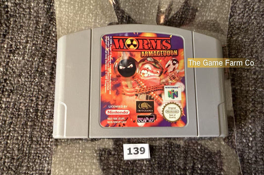 Worms Armagedoon Game - Nintendo 64 / N64 - Pal Version
