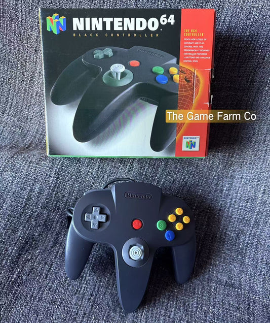 All Genuine boxed Black N64 controller (Nintendo)