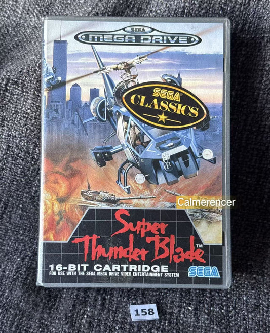 Super Thunder Black - Silver case - No manual  - Game - Sega Mega Drive