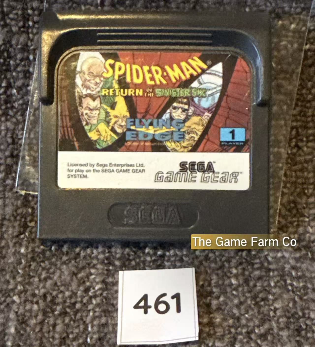 Spider-Man (Sega Game Gear) Authentic PAL Loose Game Cartridge Only