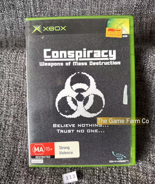 Conspiracy Weapons Of Mass Destruction Game In Excellent condition - Microsoft Xbox Original