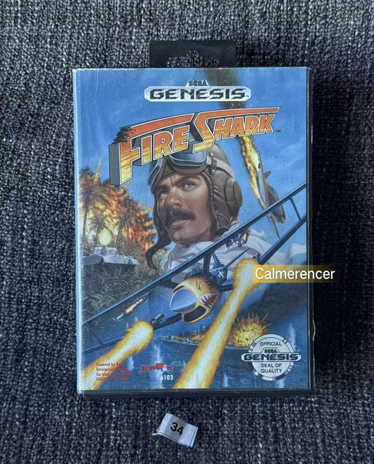 Fire Shark Game - No manual Sega Mega Genesis