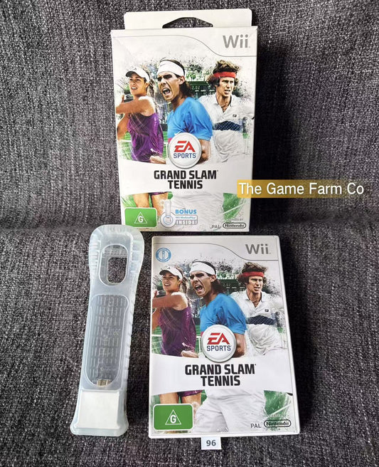 Grand Slam Tennis Boxed With Motion Plus Adapter + Sleeve -  Nintendo Wii game