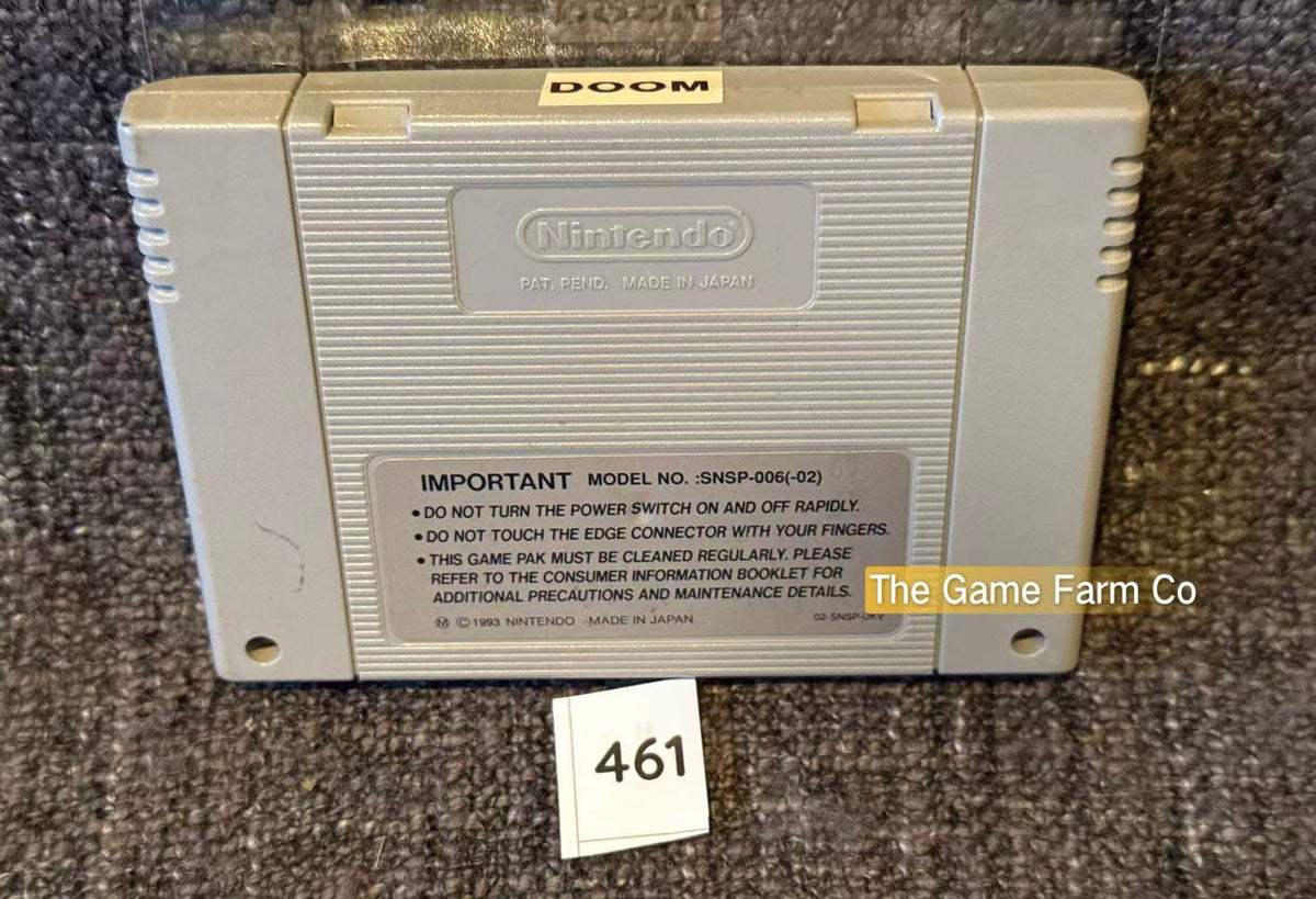 Doom Super Nintendo (SNES) Loose Used PAL Version