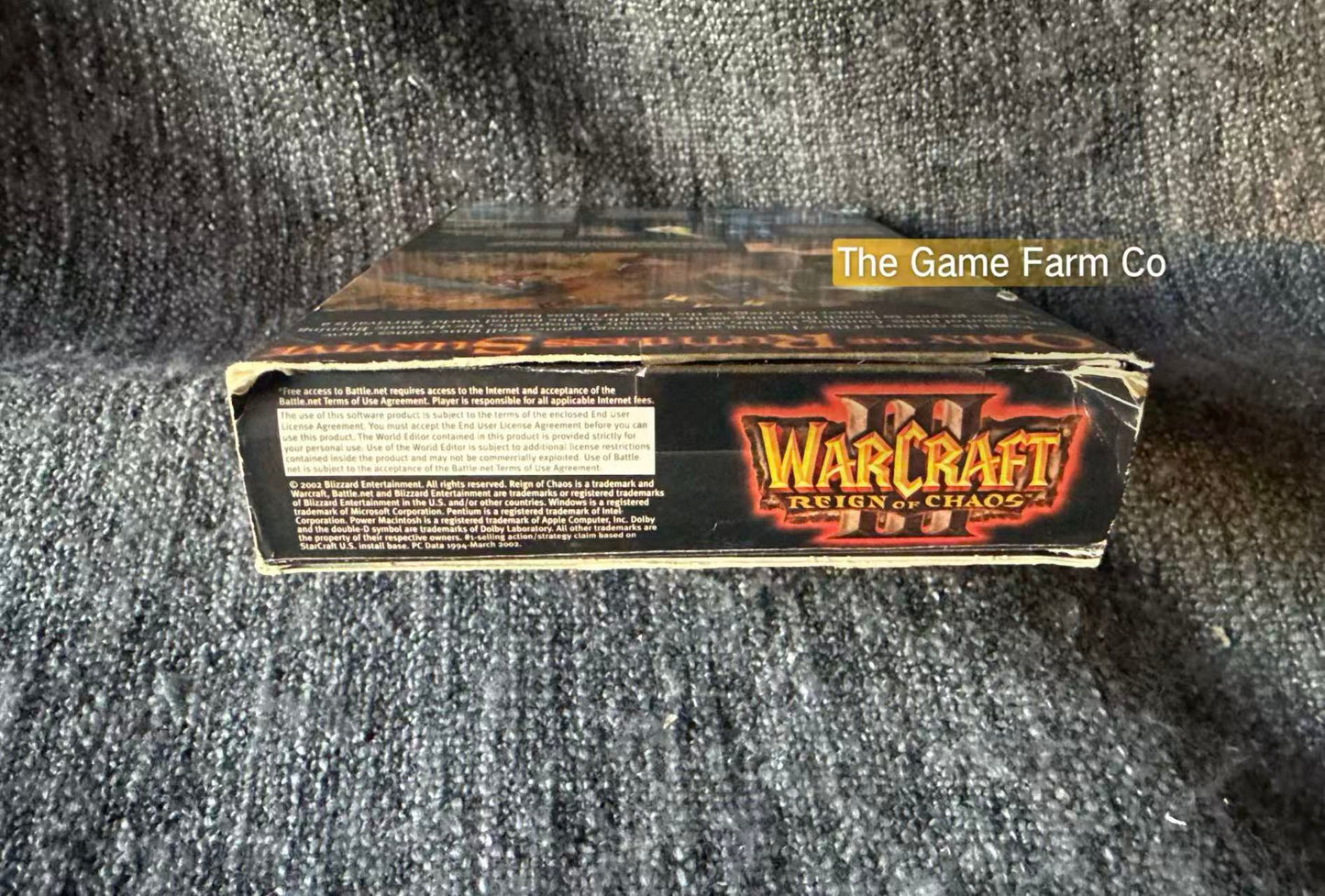 Warcraft III 3: Reign of Chaos (PC Windows) Vintage Big Box & Manual ONLY No Game Discs