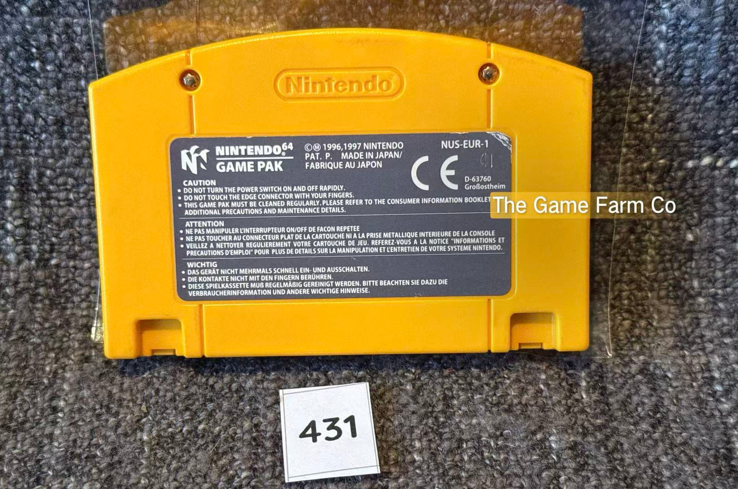 Donkey Kong 64 (Nintendo 64 N64) Authentic PAL Loose Yellow Game Cartridge Only