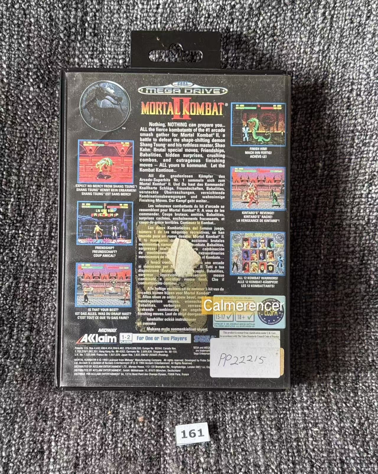 Morta Kombat 2 - No manual- Game - Sega Mega Drive