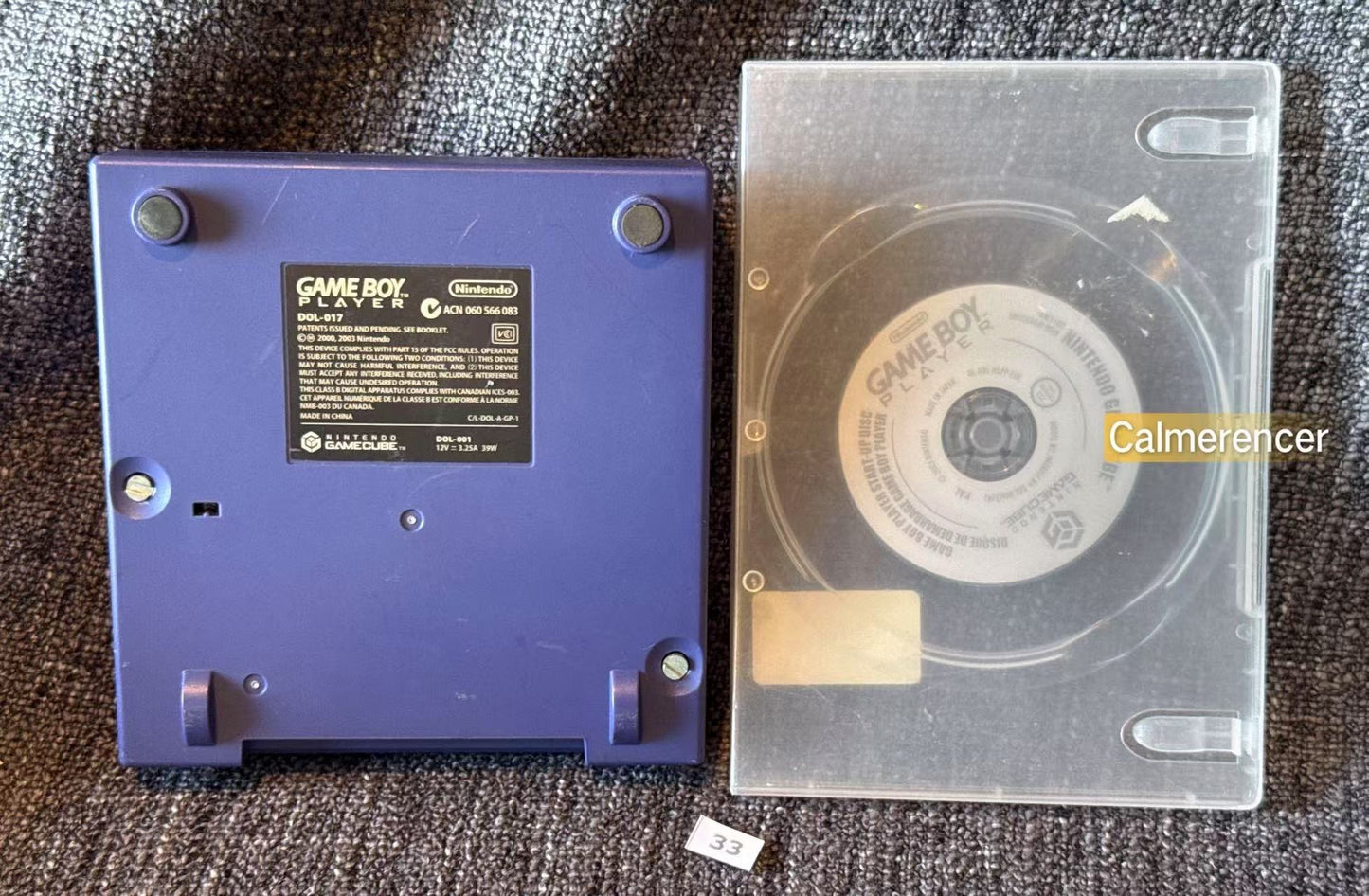 Gameboy player and disc - Nintendo Gamecube - Pal Version