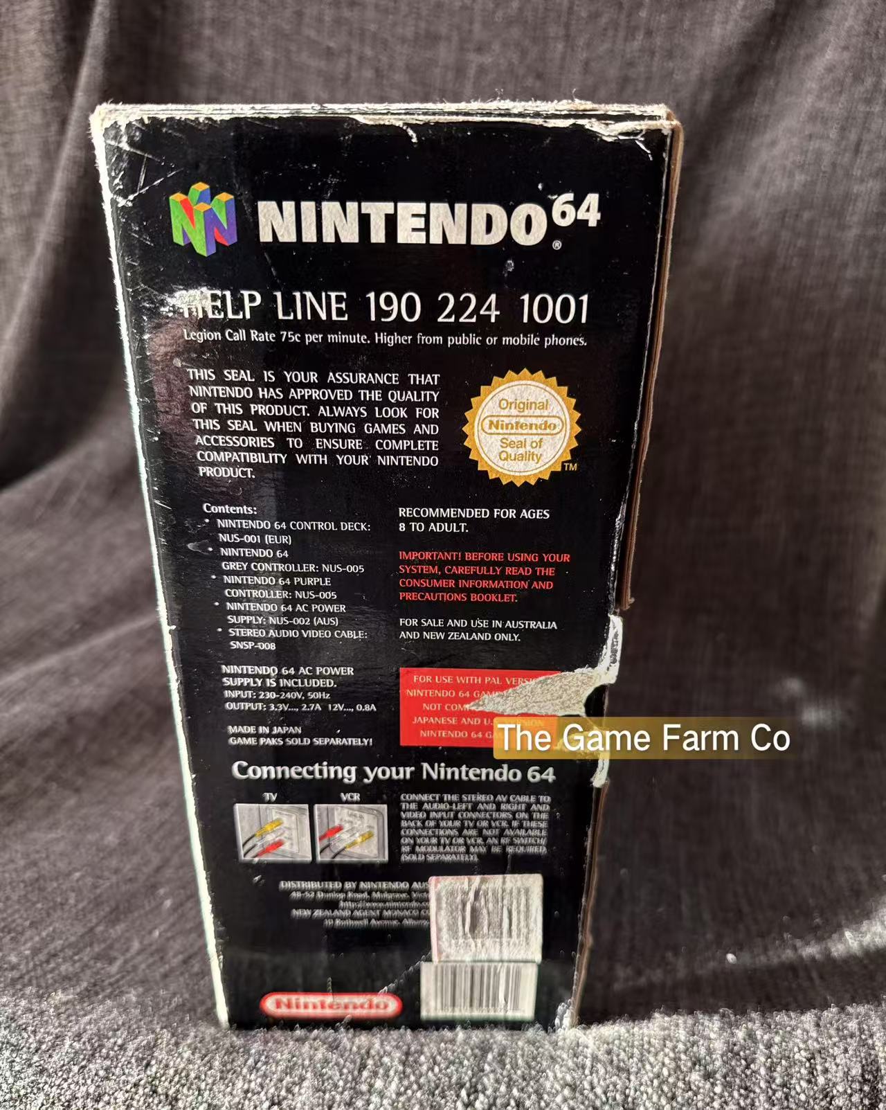 Nintendo 64  Twin Controller Pack (N64) Empty Console Box  -  Pal Version