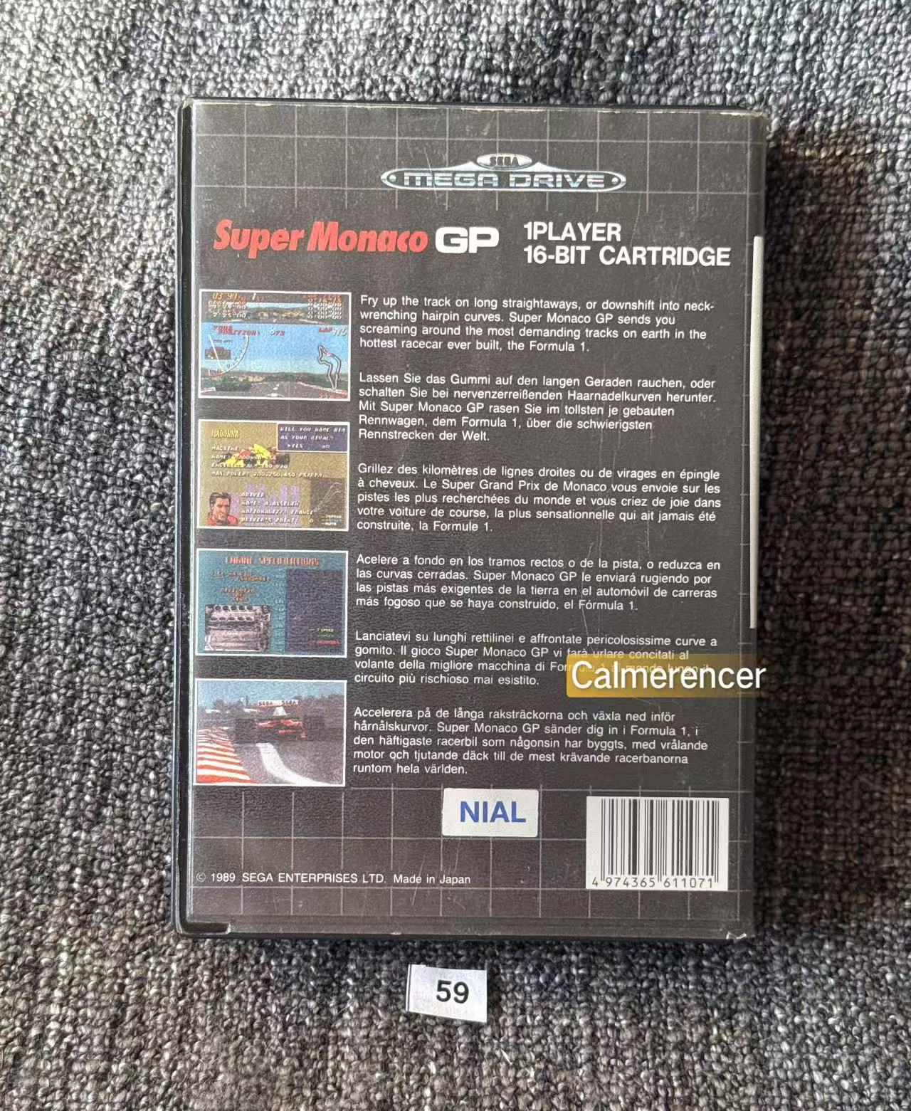 Super Monaco GP - Game - Sega Mega Drive