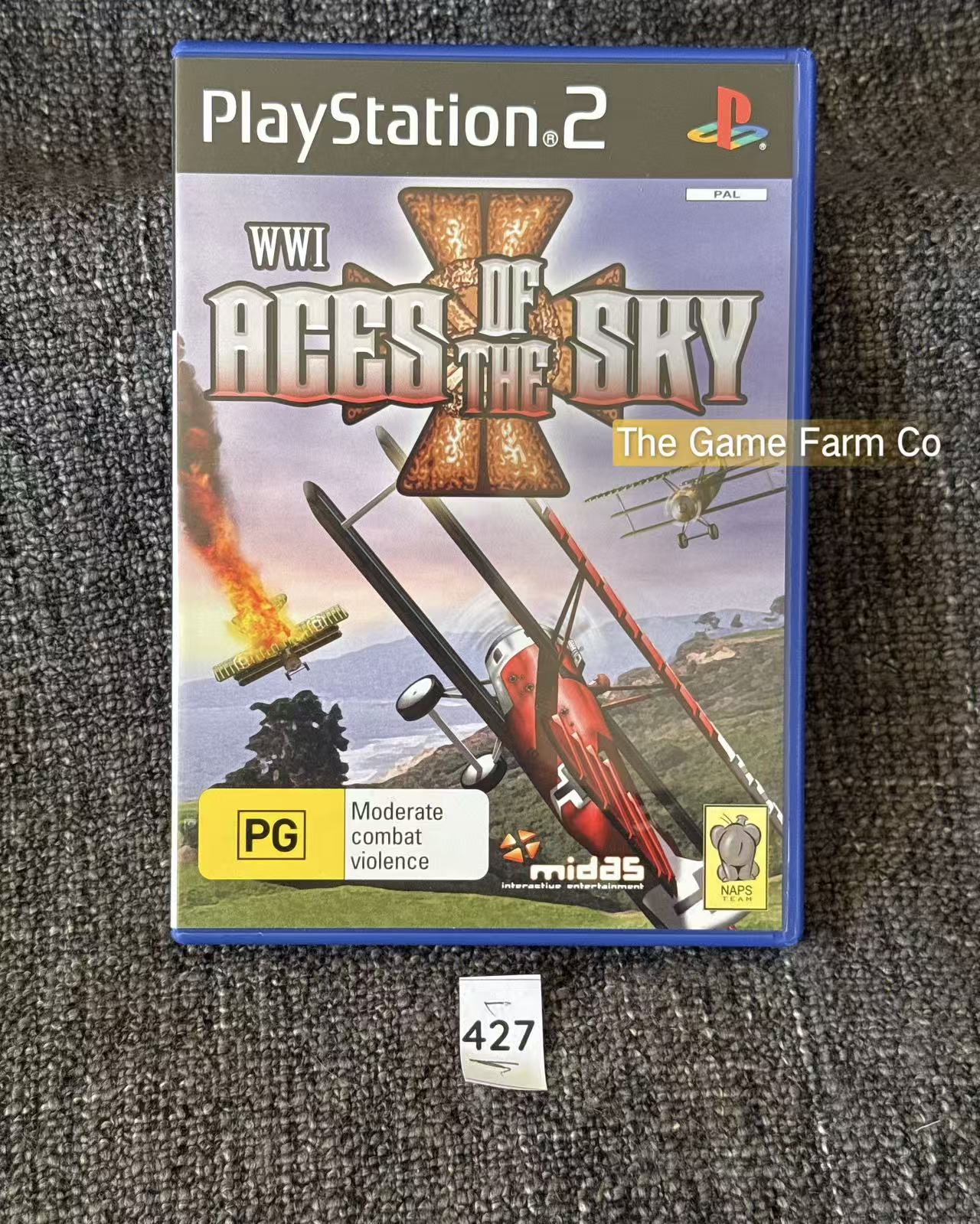 WWII: Aces of the Sky PS2 Physical Game CIB PAL Tested Used Mint Condition