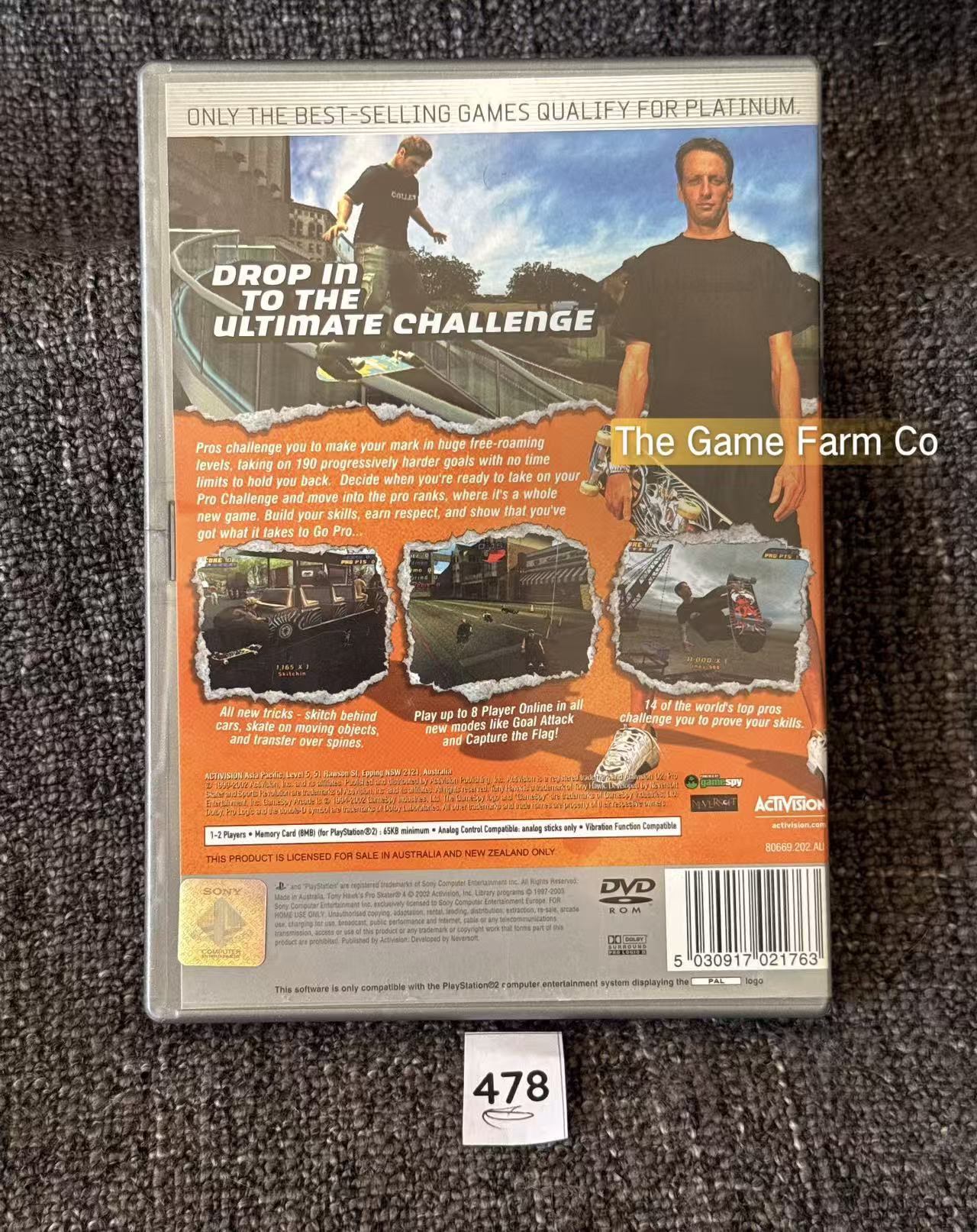 Tony Hawk's Pro Skater 4 PS2 Physical Game CIB PAL Tested Used