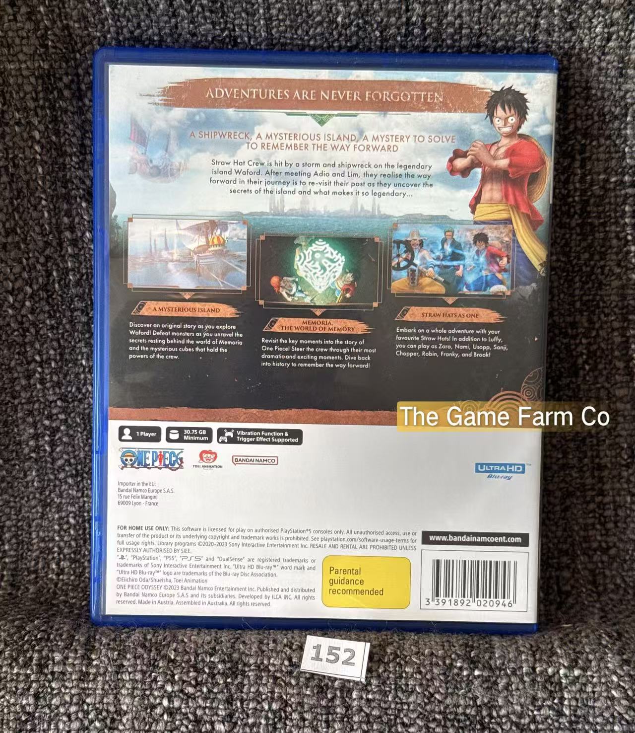 One Piece Odyssey Sony PlayStation 5 Complete PAL Tested Used