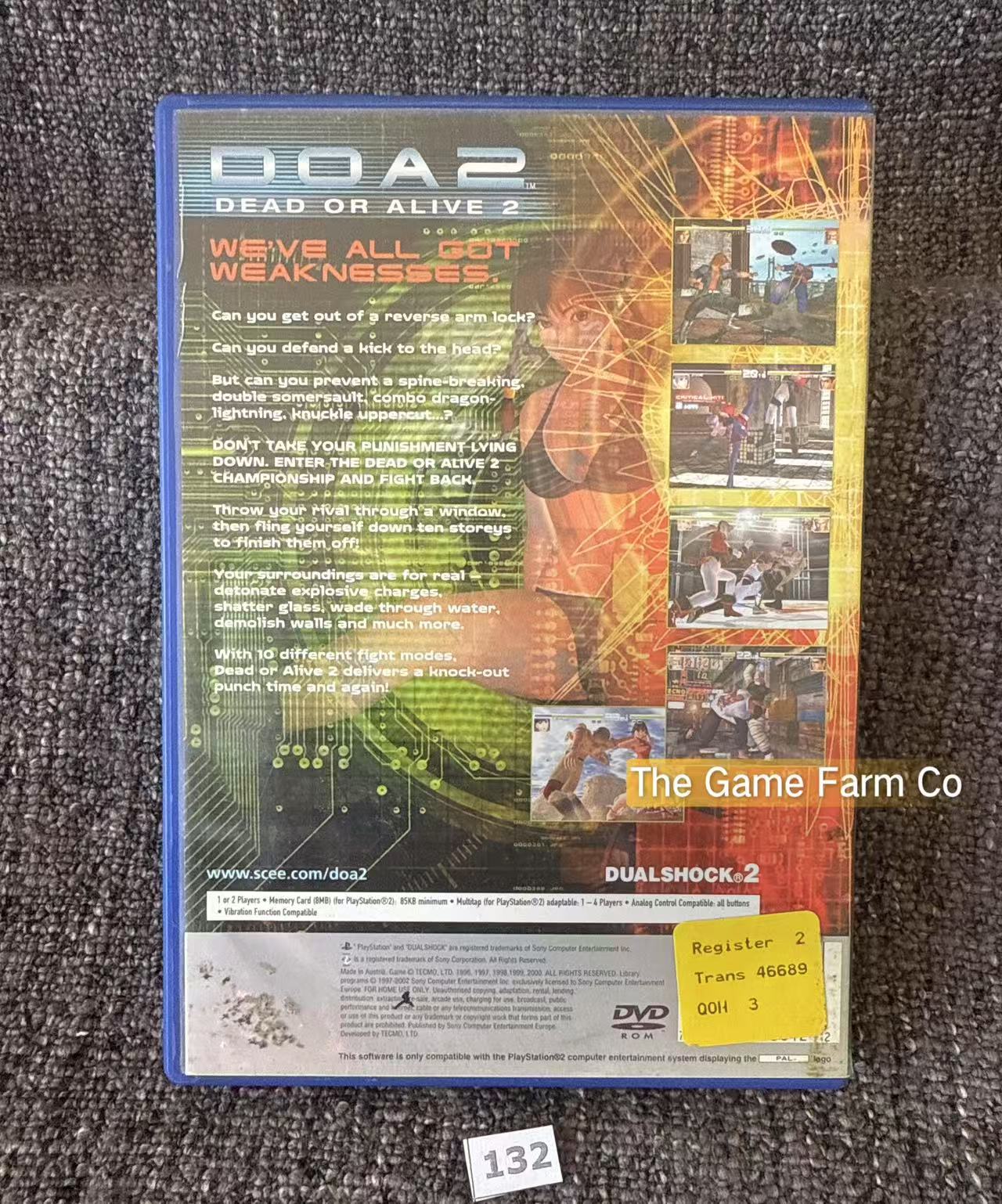Dead Or Alive 2 Game- Sony PlayStation 2 (PS2)