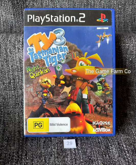 Ty 3 The Tasmanian Tiger Night Of The Quinkan Game- Sony PlayStation 2 (PS2)