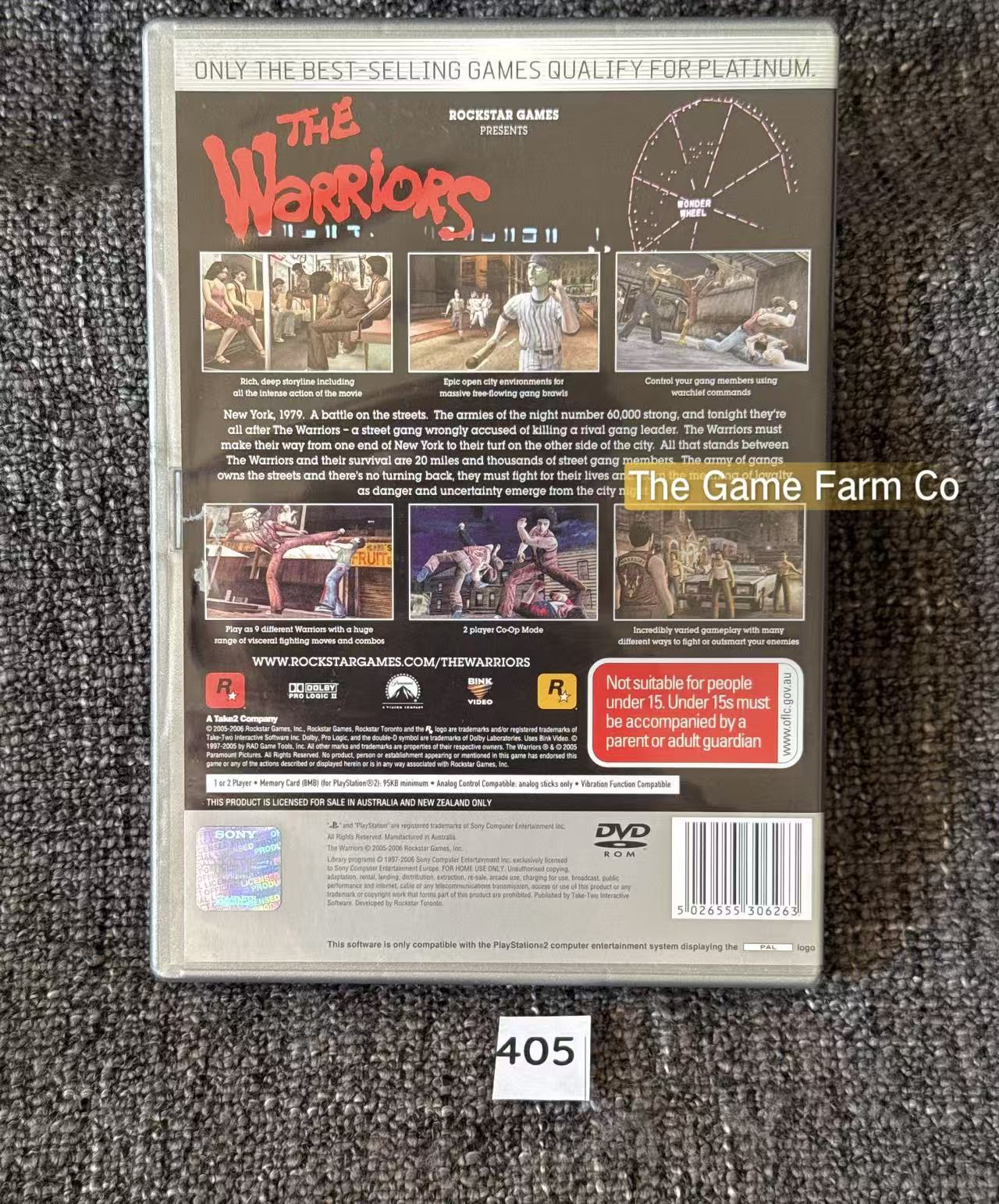 The Warriors PS2 Physical Game CIB PAL Tested Used