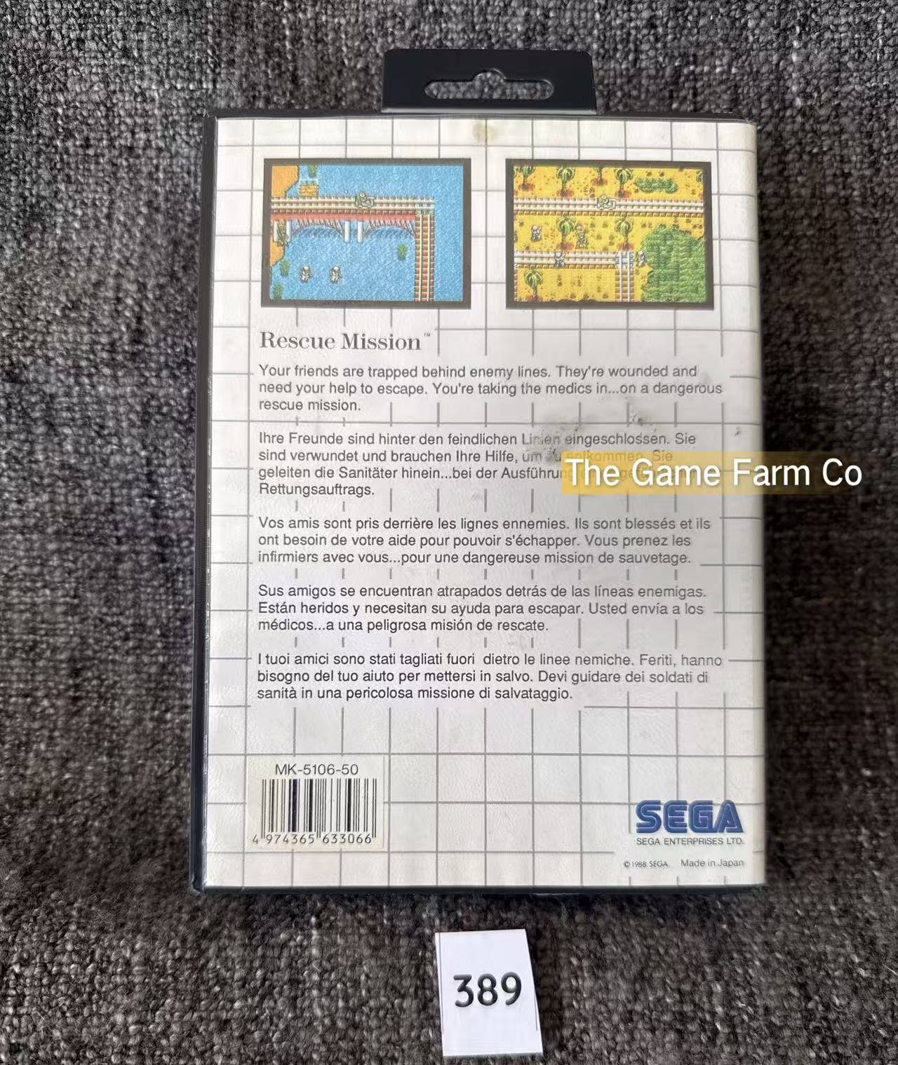 Rescue Mission Game - Sega Master System