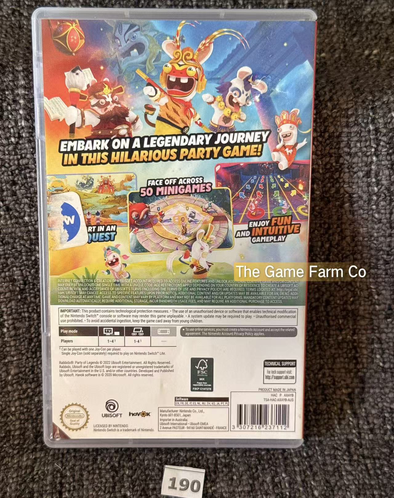 Rabbids: Party of Legends Nintendo Switch Physical Game CIB AUS Tested Used