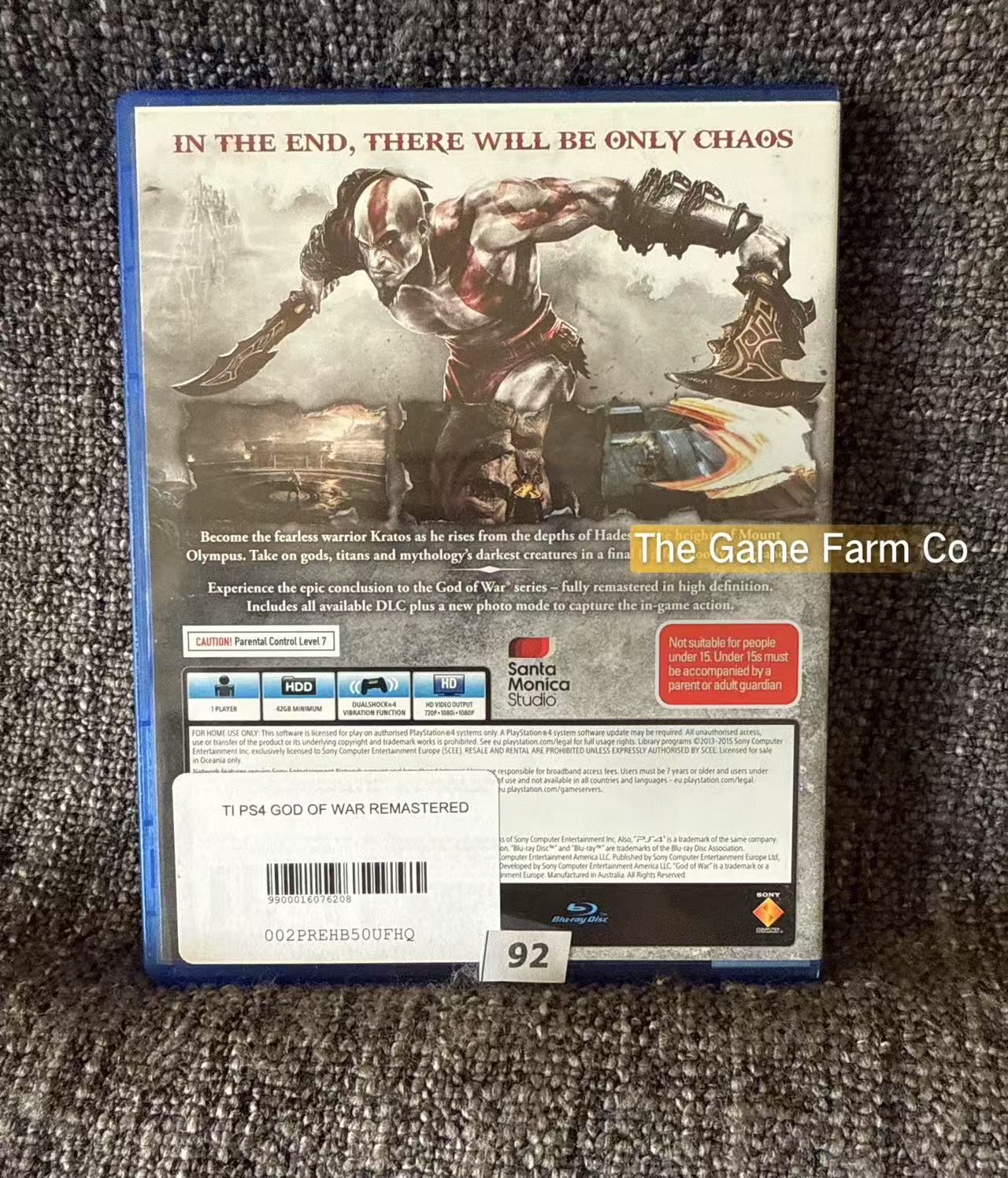 God Of War Remastered - Sony Playstation 4 (PS4) Game