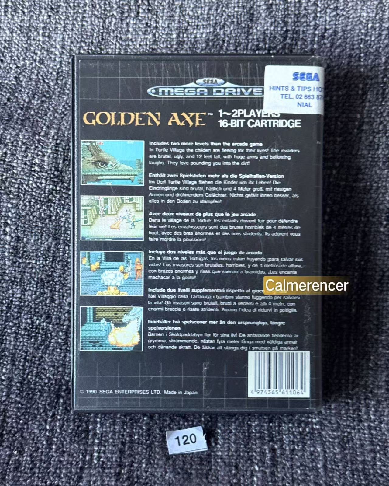 Golden Axe Game - Sega Mega Drive