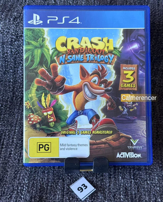 Crash Bandicoot N Sane Trilogy  Sony Playstation 4 (PS4) Game