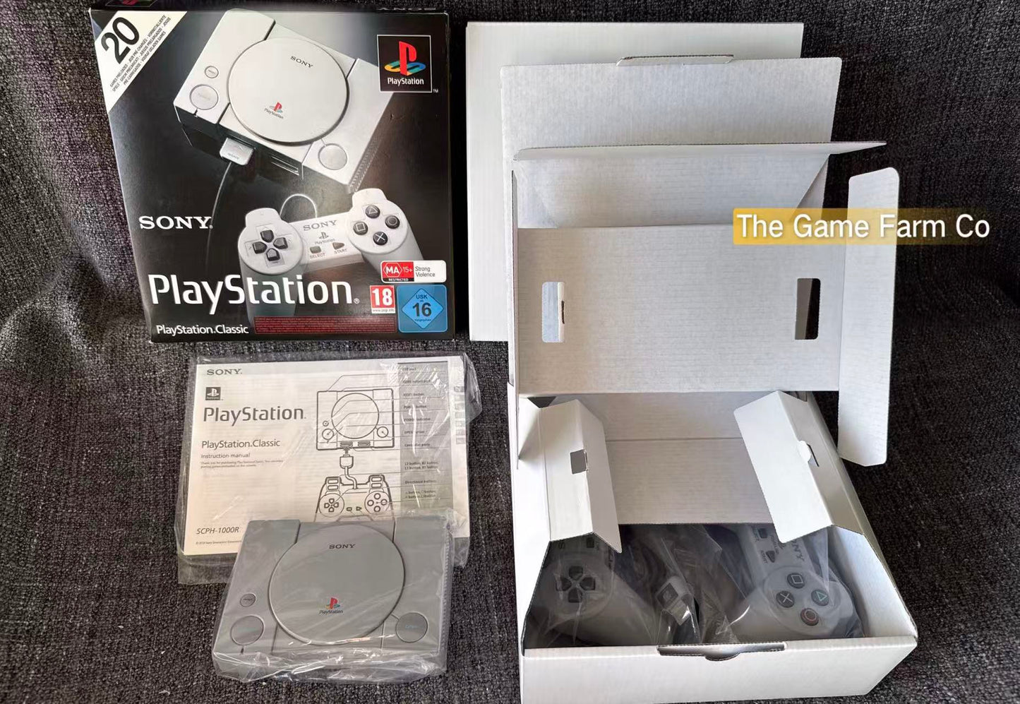 Sony PlayStation Classic / Mini  console Boxed Like New With Controllers & Cords - Pal Version