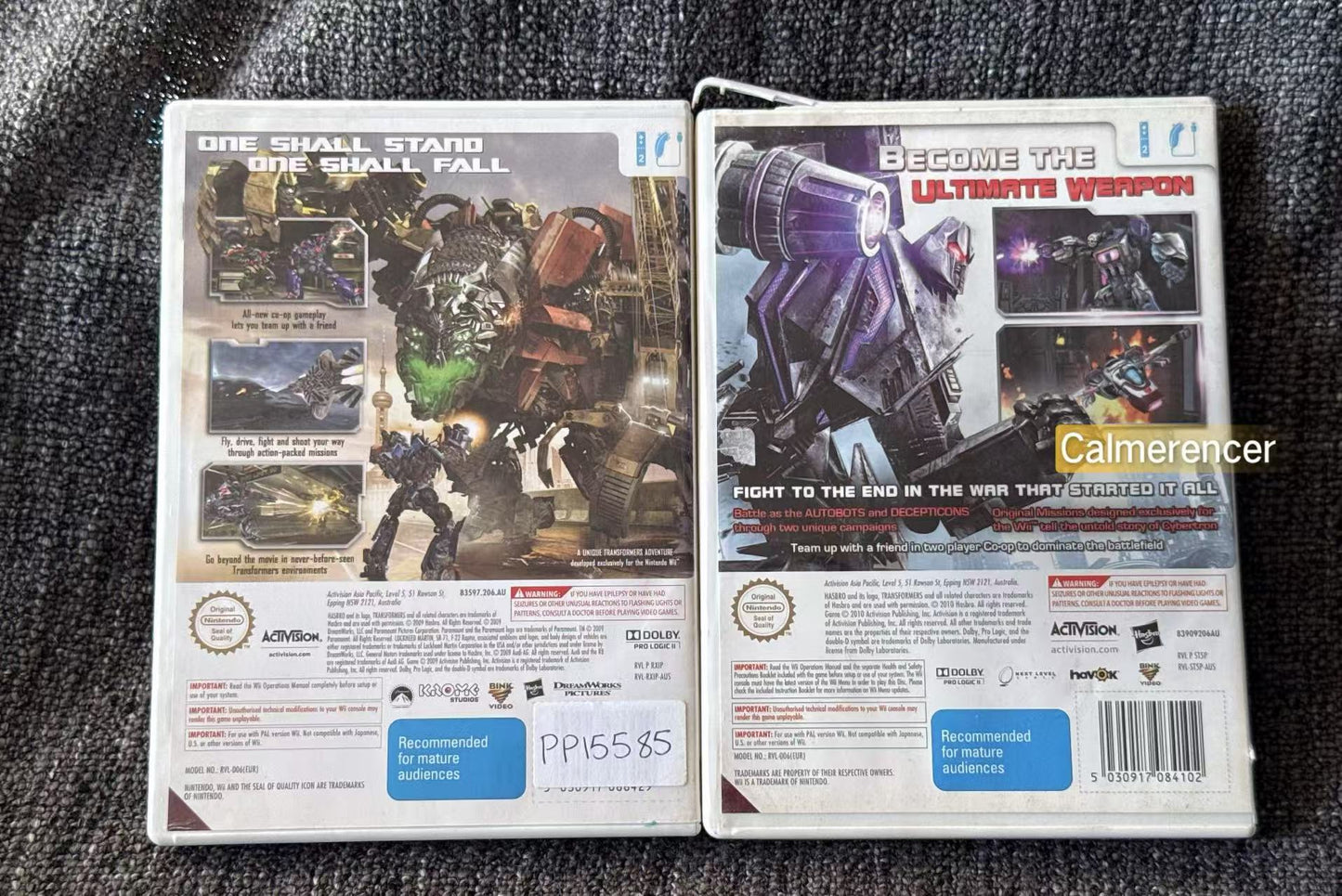 2x Transformers Games -  Nintendo Wii game