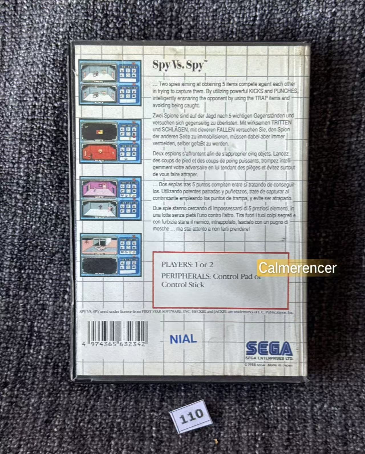 Spy Vs Spy Game - Sega Master System
