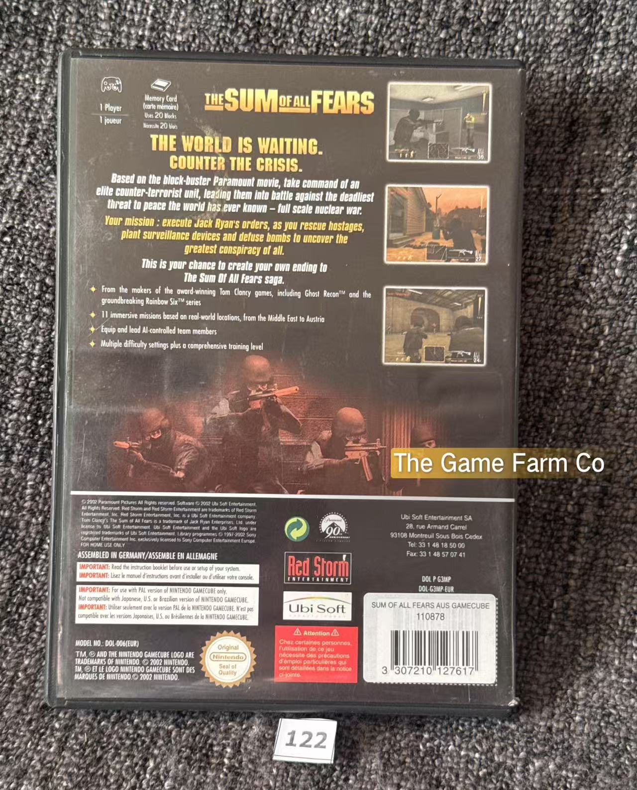 The Sum Of All Fears Game - Nintendo Gamecube - Pal Version